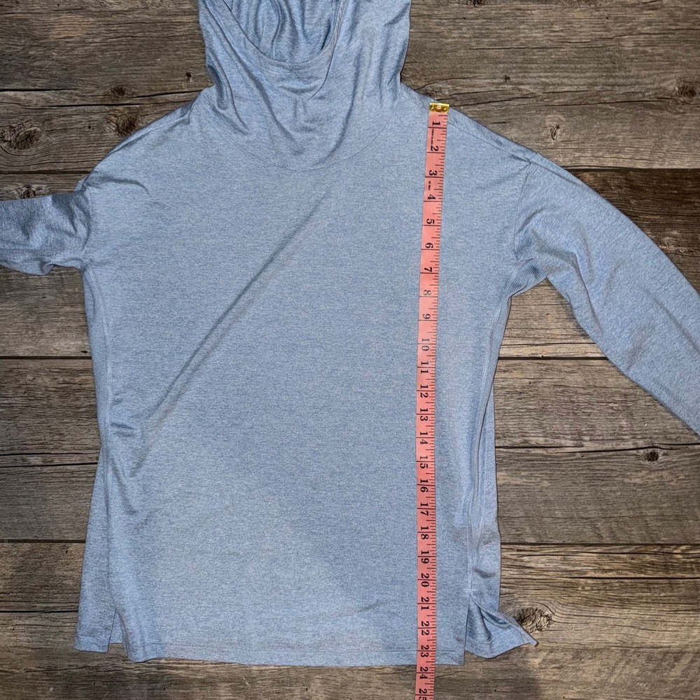 Athleta Uptempo Hoodie Sweatshirt Light Blue Long Sleeve Thumbholes XS TP - Picture 9 of 10